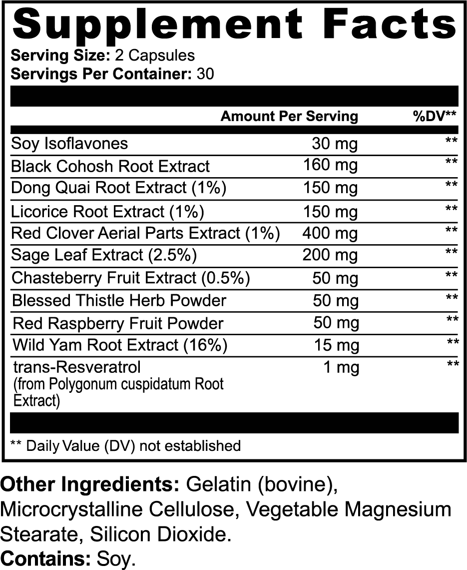 Women's Vitality Formula, Power packed with Botanical Extracts