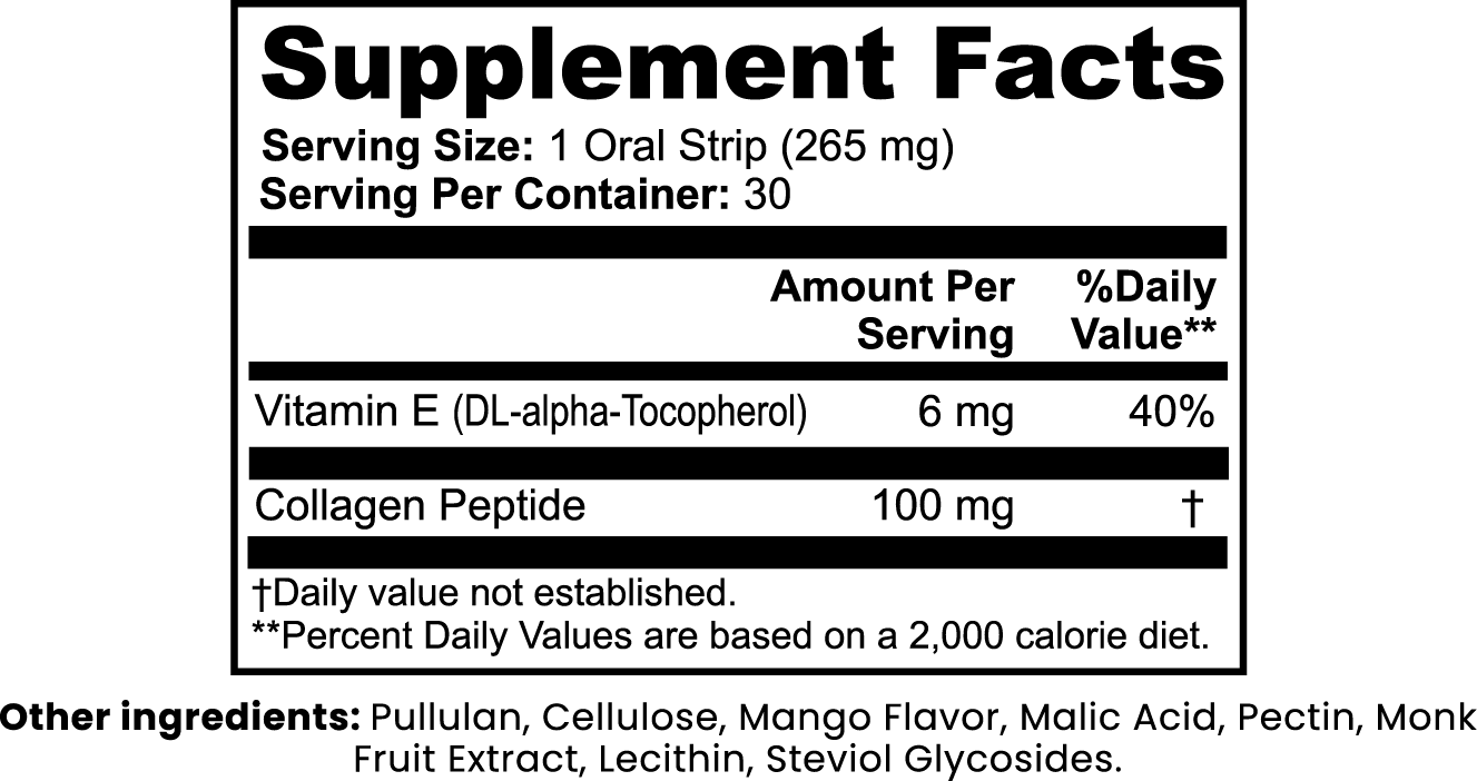 Beauty + Collagen Strips, Natural